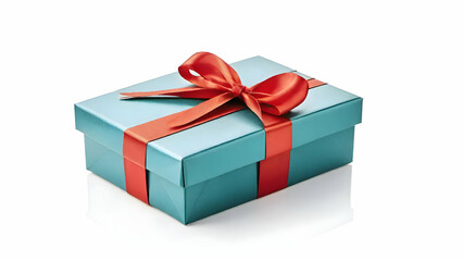 Obraz premium Gift box isolated on white background for Christmas, new year, birthday, party themes.