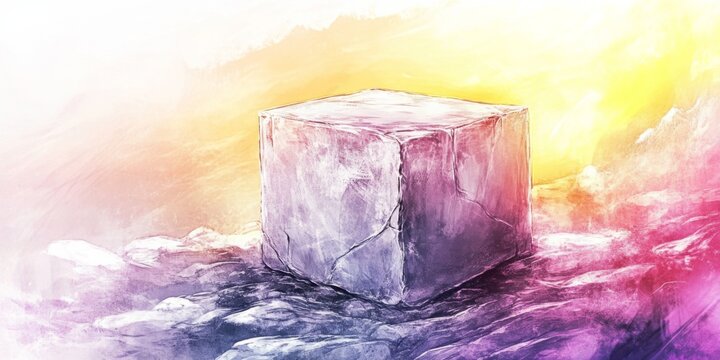 Abstract digital art piece that appears to be Cornerstone The Foundation Stone
