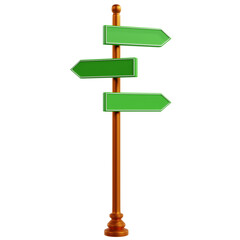 Green Directional Street Sign