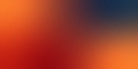 Digital grainy gradient with a colorful soft noise effect. Vintage Grunge Texture Pattern in blue and orange Tones for Artful Wallpaper. Gradient blur, noise, grain, texture abstract background.