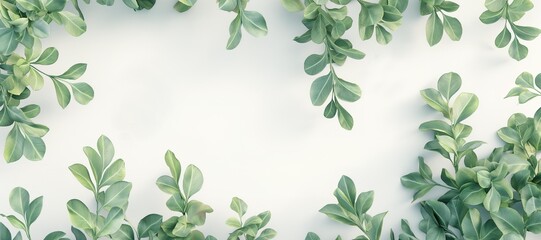 berry branch leaves on white background 11