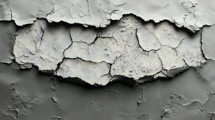Obraz premium Cracked and Peeling Gray Paint on a Surface