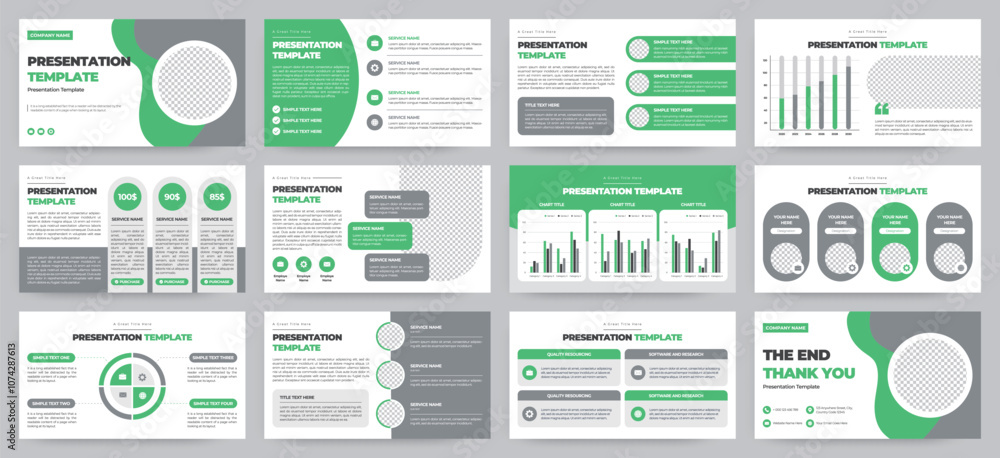 Wall mural modern presentation slide templates. infographic elements template set for web, print, annual report