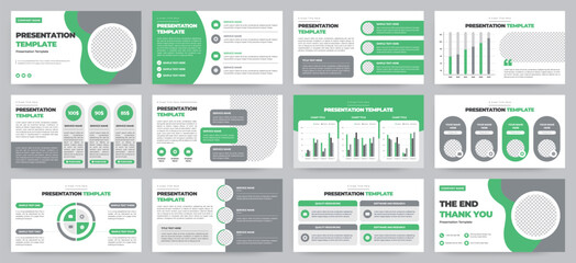 Modern presentation slide templates. Infographic elements template set for web, print, annual report brochure, business flyer leaflet marketing and advertising template. Vector Illustration.
