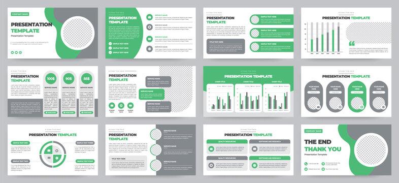Modern presentation slide templates. Infographic elements template set for web, print, annual report brochure, business flyer leaflet marketing and advertising template. Vector Illustration.