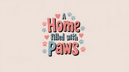 A Home Filled with Paws, Dog Paw Print Design