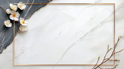 Elegant white banner with subtle gold trim, perfect for luxury product promotions and special events