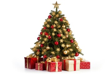 Obraz premium Gift christmas tree plant.