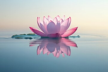 Tranquil Blossoms in Perfect Symmetry at Dawn