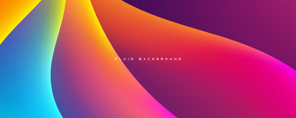 Abstract fluid background design colorful wavy liquid decoration