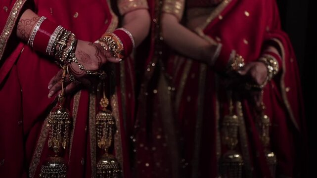 A Slow Motion Shot of Indian Wedding Jewellery in India
