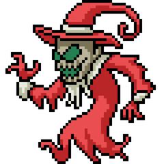 Fototapeta premium pixel art of evil santa claus