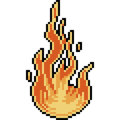 Obraz premium pixel art of fire power symbol