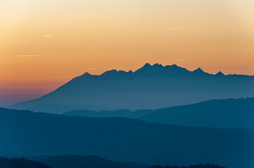 Tatry o zachodzie słońca © Maciej G. Szling