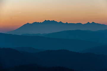 Tatry o zachodzie słońca © Maciej G. Szling