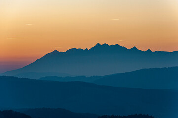 Tatry o zachodzie słońca © Maciej G. Szling