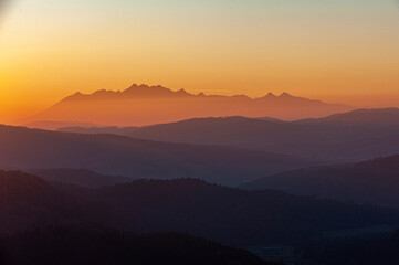 Tatry o zachodzie słońca © Maciej G. Szling