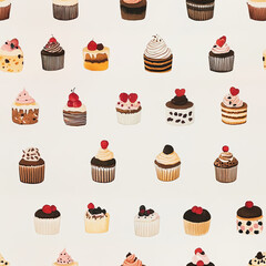 rows of tiny desserts