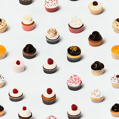 rows of tiny desserts