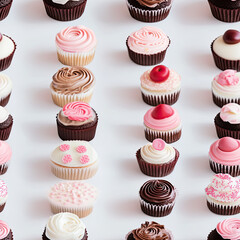 rows of tiny desserts