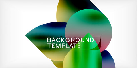 Obraz premium Color geometric shapes background shadow circles