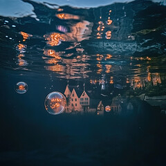 Underwater village lights