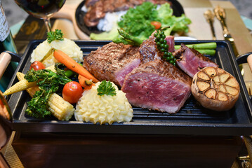 grilled beef steak