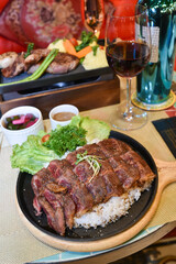 grilled beef steak