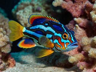 Mandarinfish in aquarium