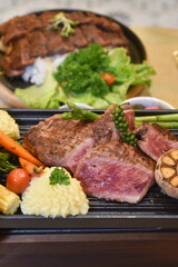 grilled beef steak
