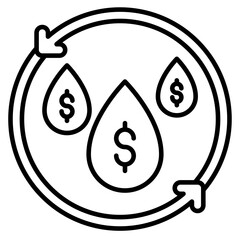 Liquidity money Icon