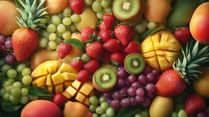 Colorful Variety of Fresh Fruits