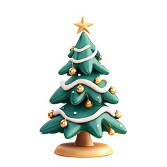 christmas decorations on transparent background, ai
