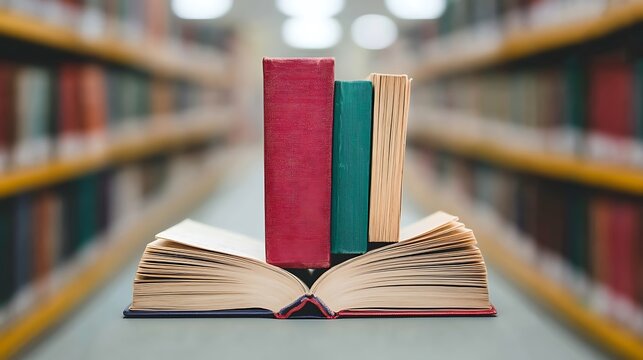 Explore the world of knowledge through books and literature in a library setting