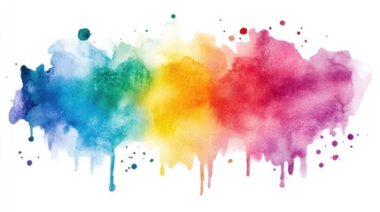 Hand painted watercolor background featuring decorative and vibrant wet on wet color stains ideal for design projects