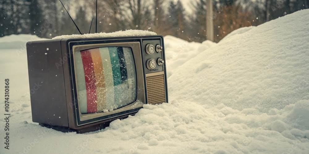 Aufkleber static noise the television screen is filled with a thick layer of snowlike static with occasional b