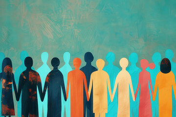 Multiethnic business team joining hands in unity showcasing workplace diversity and inclusion, demonstrating corporate culture of equality and respect in modern professional environment