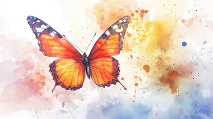 Butterfly watercolor illustration