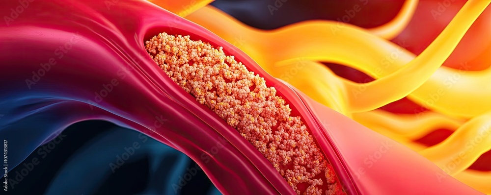 Aufkleber colorful representation of cellular structure and molecular interaction.