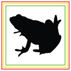 frog vector design in black on white background