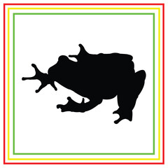 frog vector design in black on white background