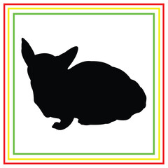cat vector silhouette design in black on a white background