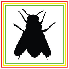 wasp silhouette vector design on white background