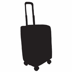 キャリー　旅行　趣味　イラスト　黒　シルエット