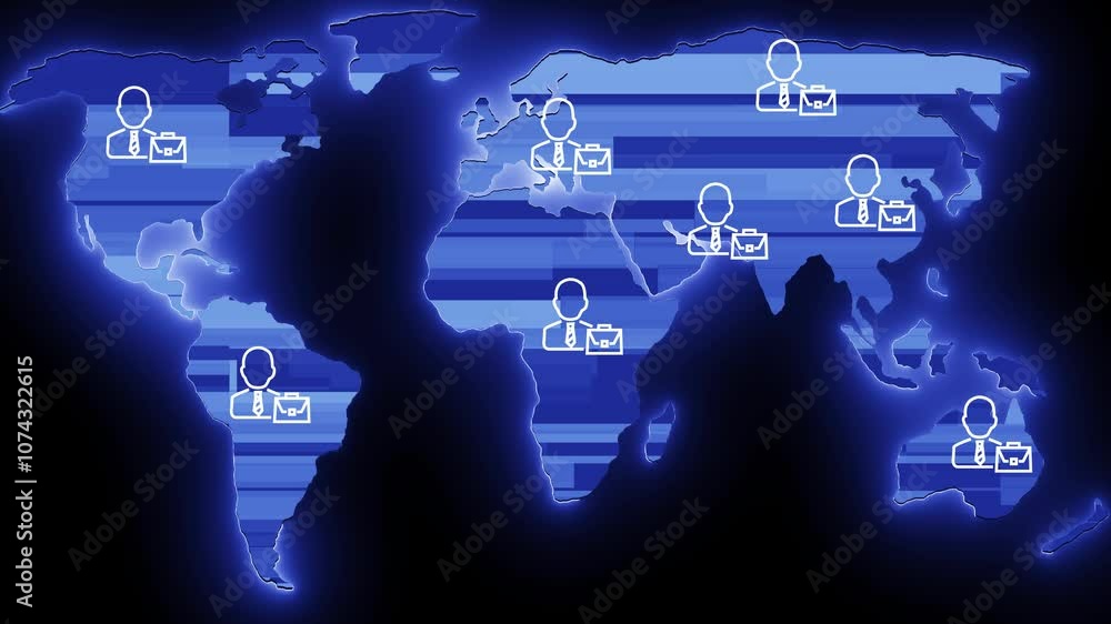 Poster world map digital concept, business networking background, data map network technology presentation.