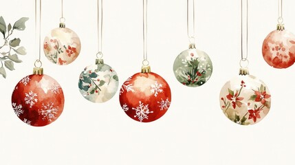 Obraz premium Christmas Ornaments Garland