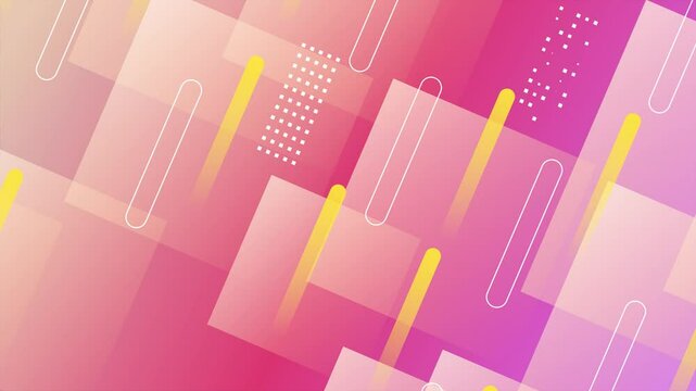 dynamic simple elegant geometric shape formation in gradient color style seamless 4k video background motion pop art design