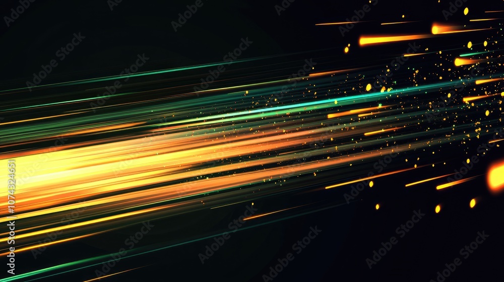 Poster dynamic vector background featuring light speed motion trails conveying a sense of rapid movement an