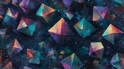 Holographic 3D Pattern with Shimmering Colors