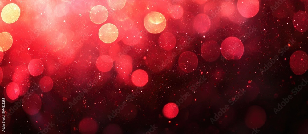 Poster abstract blurred red gradient bokeh light defocused background